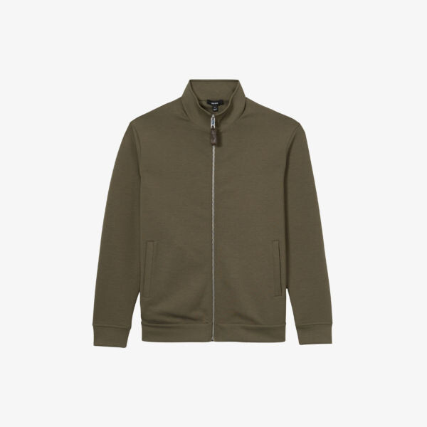

Куртка Aston из трикотажного полотна с длинными рукавами и застежкой-молнией Reiss, зеленый