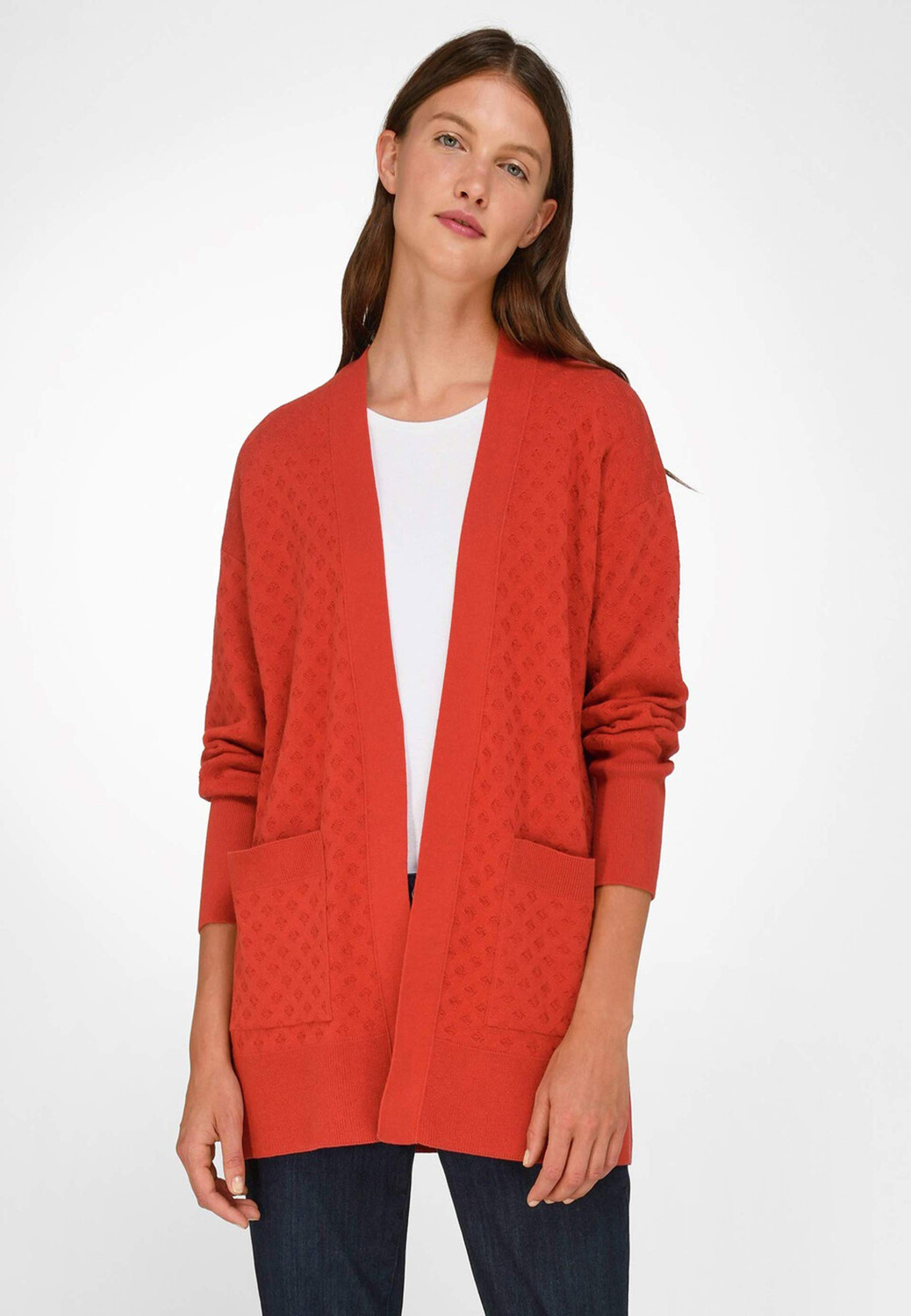 

Толстовка PETER HAHN Strickjacke Damen, цвет ZIEGELROT