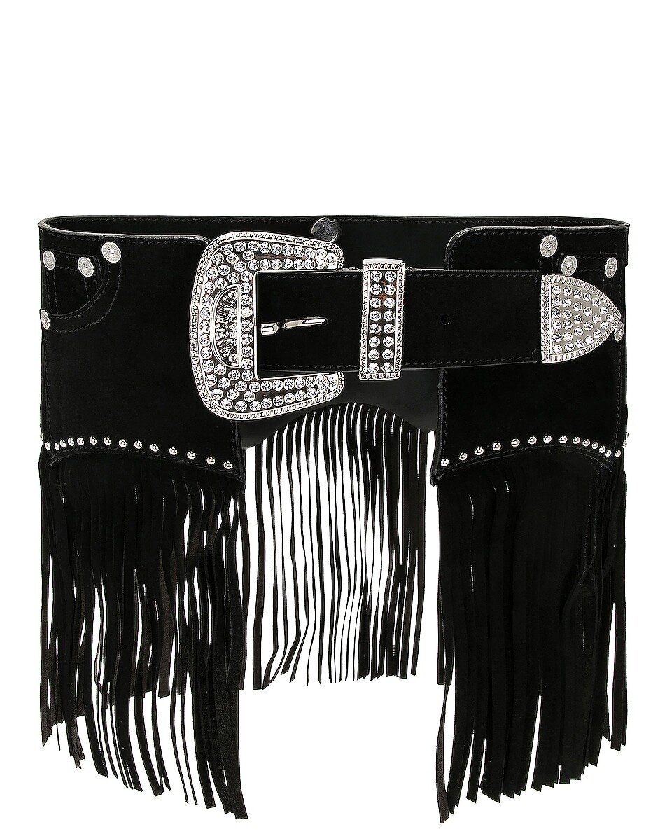 

Ремень Moschino Jeans Fringe, цвет Fantasy Print Black