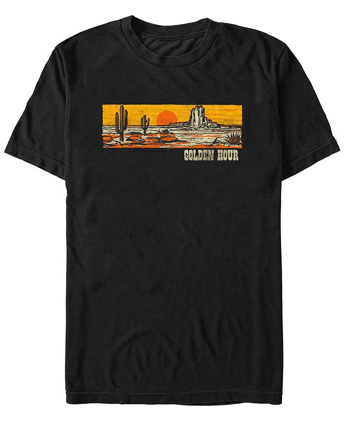 мужская футболка с коротким рукавом steve miller band burst fifth sun черный Мужская футболка Golden Hour с коротким рукавом Fifth Sun, черный
