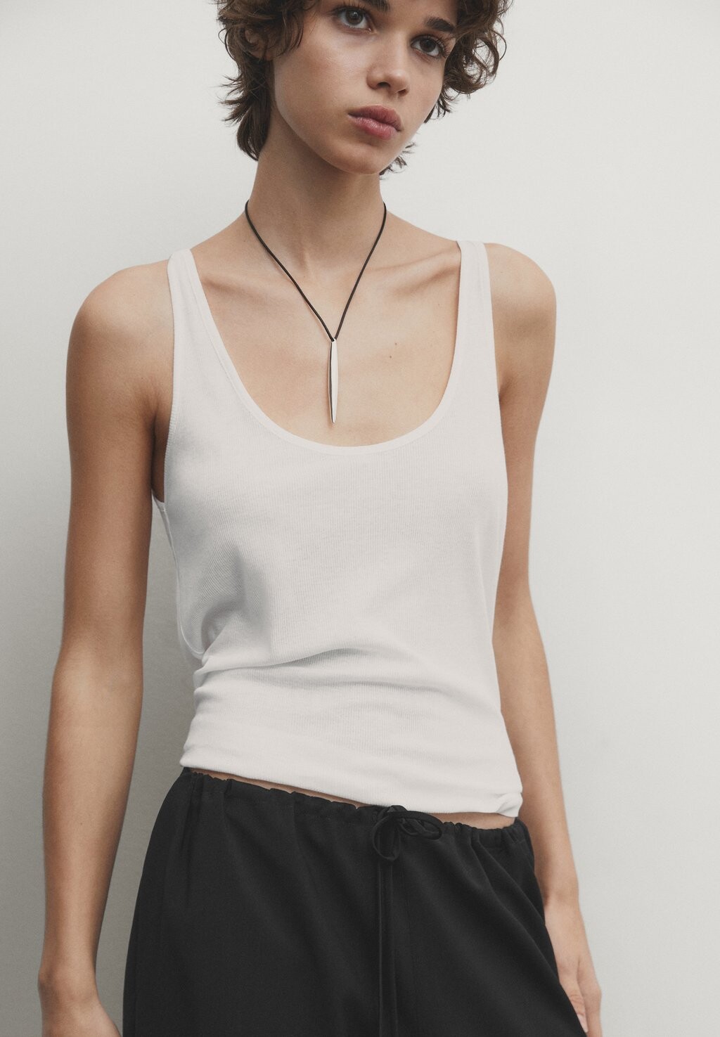 

Топ Massimo Dutti, цвет mottled beige