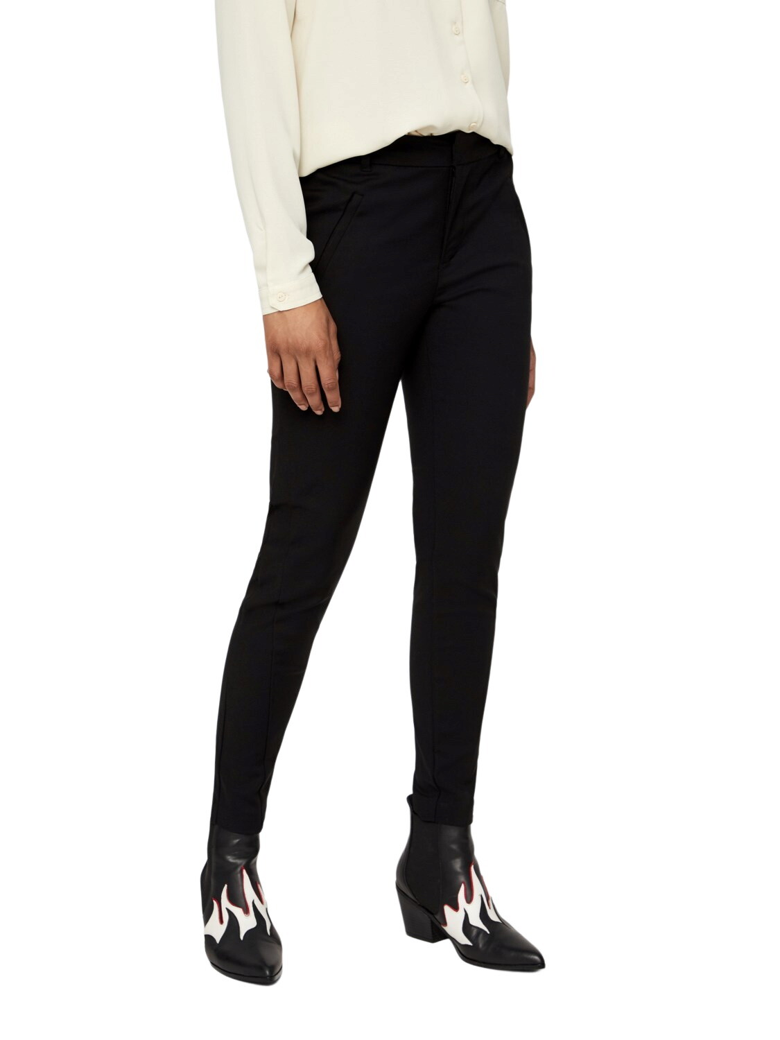 

Брюки Vero Moda Stoffhose / Chino VMVICTORIA comfort/relaxed, черный