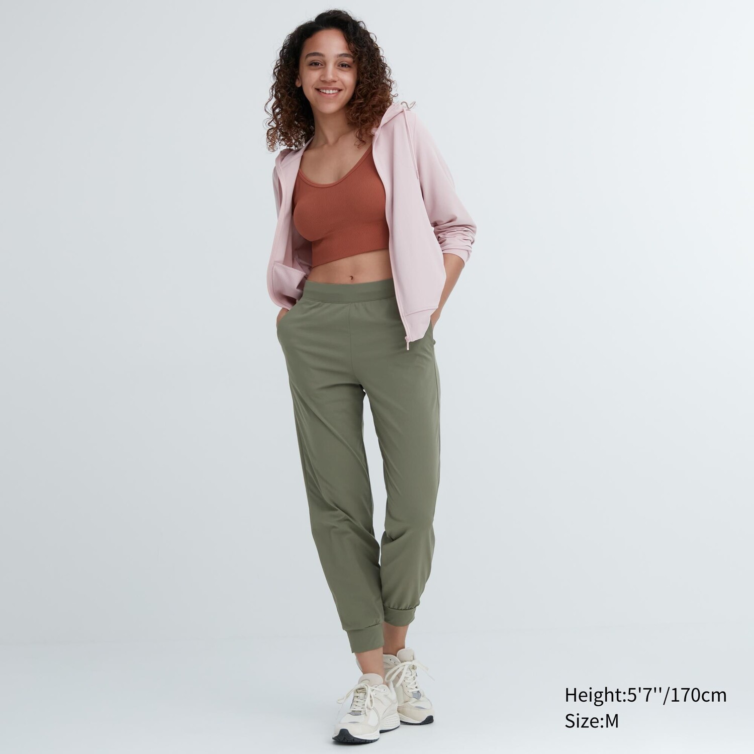 

Брюки-джоггеры UNIQLO AIRism ультра-эластичные, оливковый, Зеленый
