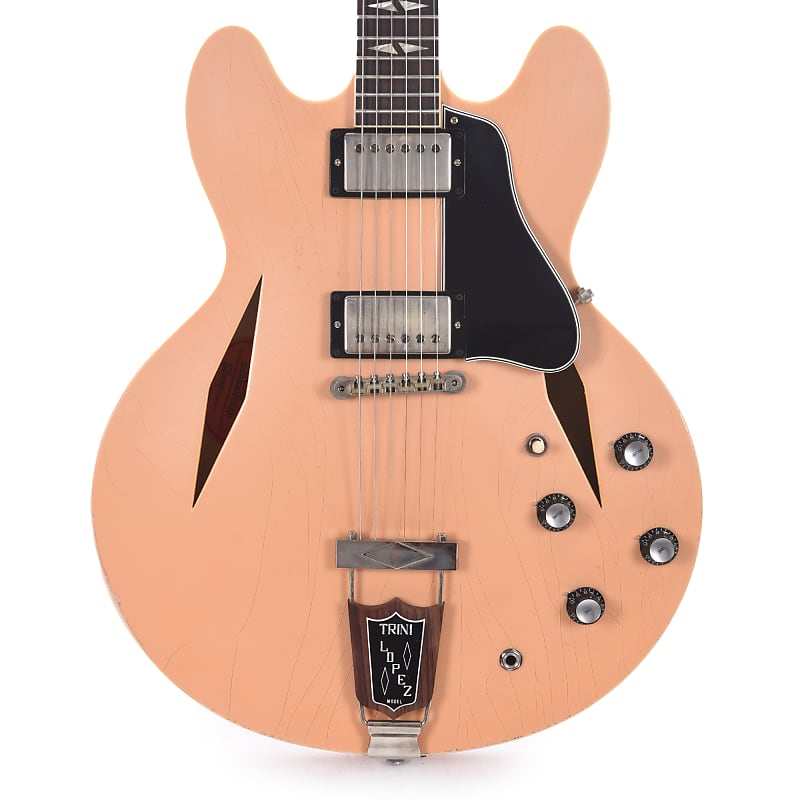 Электрогитара Gibson Custom Shop Murphy Lab 1964 Trini Lopez Reissue CME Spec Heavy Antique Shell Pink Heavy Aged