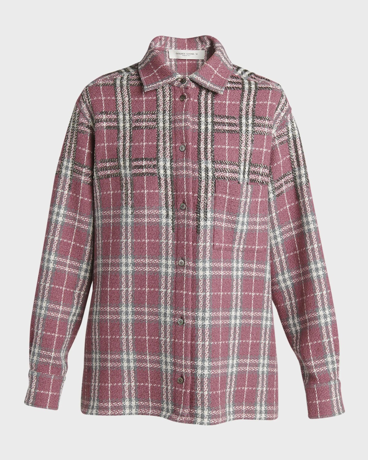 

Рубашка с вышивкой Journey Golden Goose, цвет Crushed Berrysandshellgrey