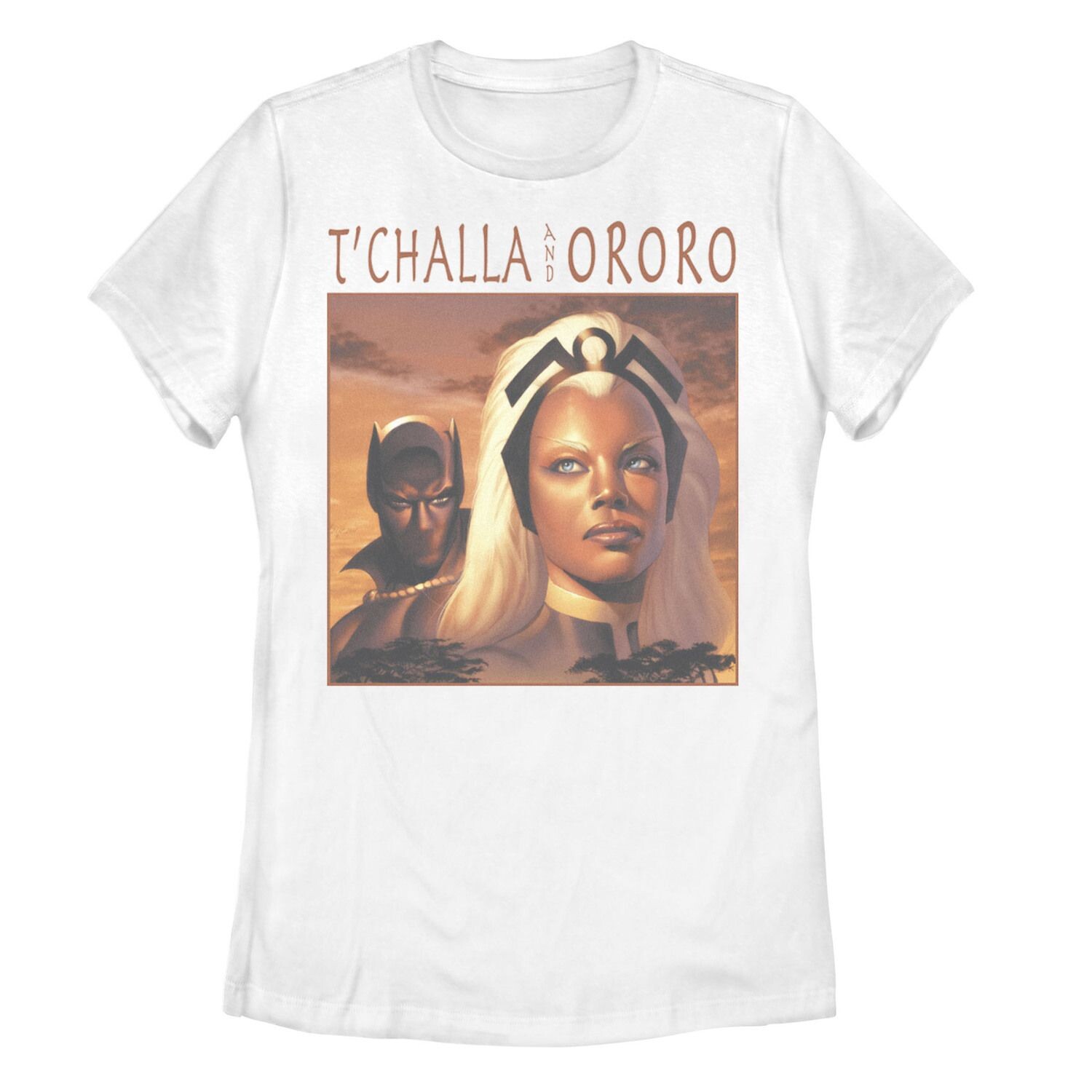 

Детская футболка с портретом Marvel T'Challa & Ororo Licensed Character