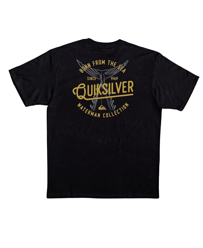 

Мужская футболка Quiksilver с короткими рукавами и хвостом Quiksilver Waterman, черный