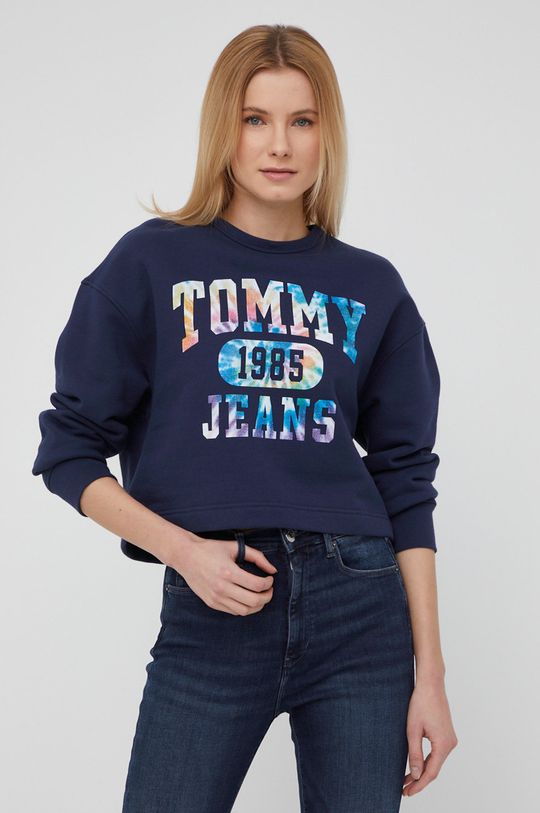 Хлопковая толстовка DW0DW12048.PPYY Tommy Jeans, темно-синий