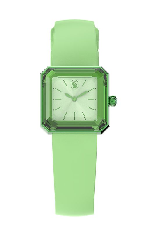 Часы Сваровски 5624379 LUCENT Swarovski, зеленый женские кварцевые часы с квадратным циферблатом регулируемым ремешком из искусственной кожи