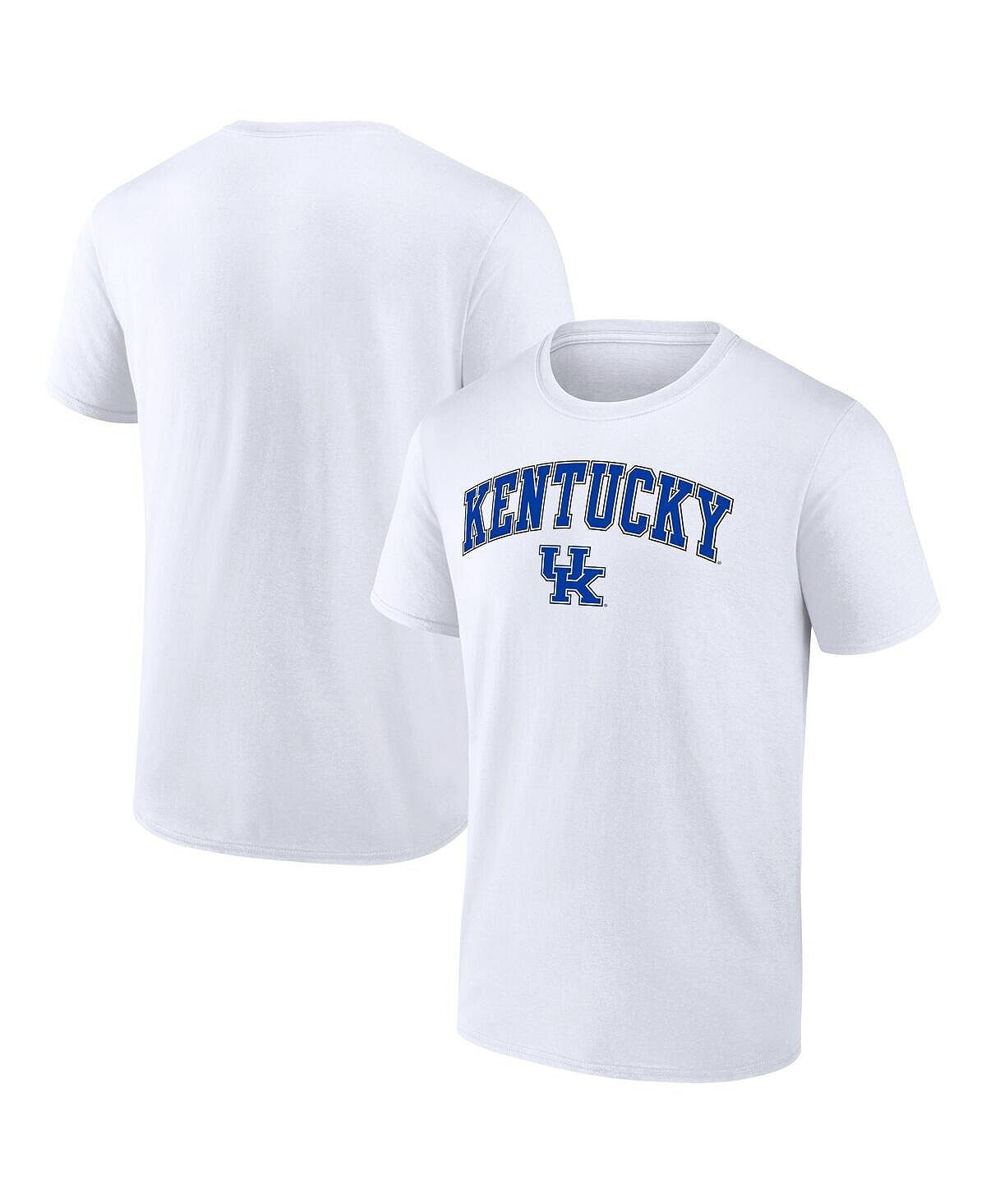 

Мужская белая футболка с логотипом Kentucky Wildcats Campus Fanatics, Белый