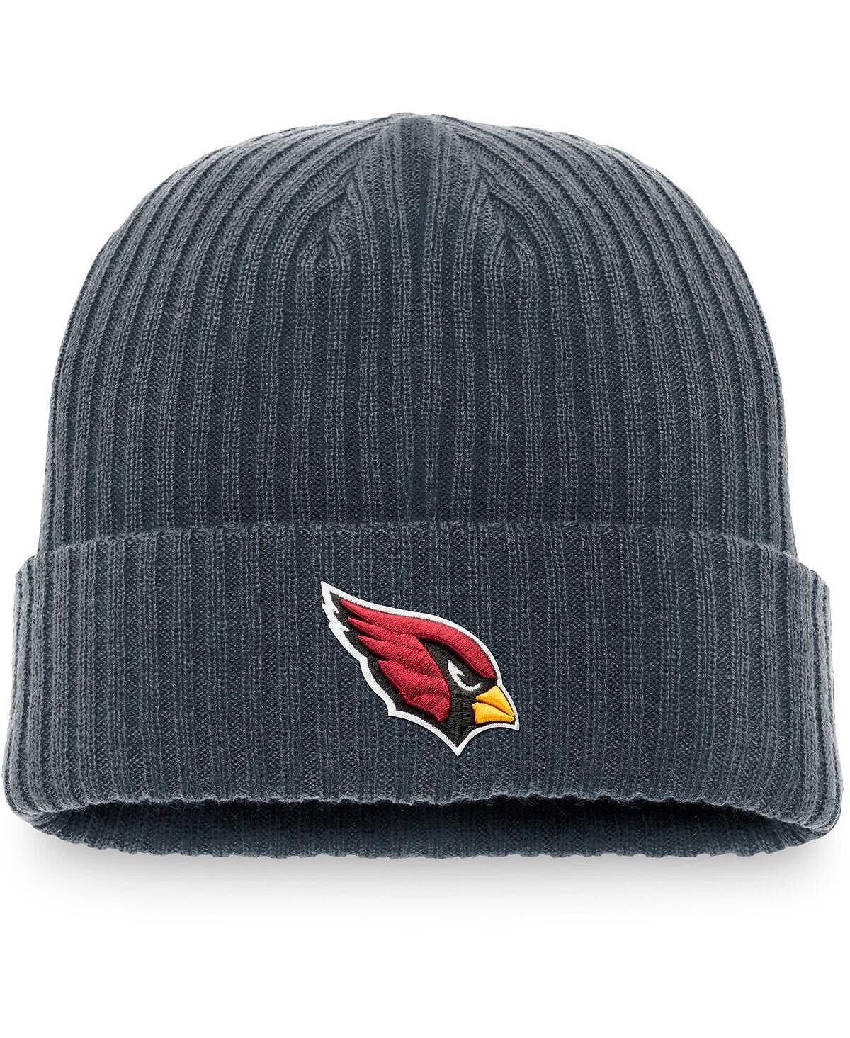 

Мужская темно-серая вязаная шапка Arizona Cardinals Dark Shadow с манжетами Fanatics