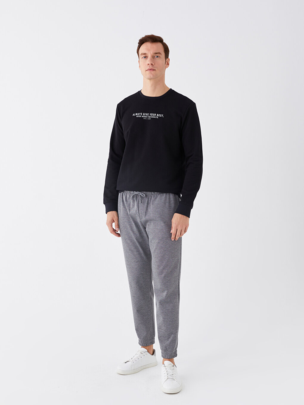 

Мужские спортивные штаны Slim Fit для джоггеров LCWAIKIKI Classic, черный меланж