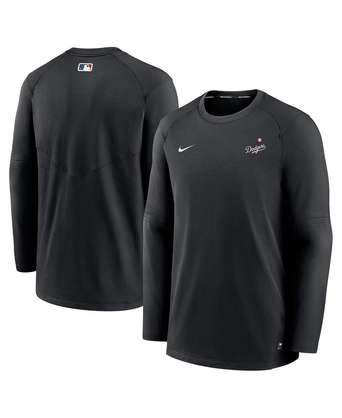 

Мужская черная футболка с длинным рукавом и логотипом Los Angeles Dodgers Authentic Collection Performance Nike