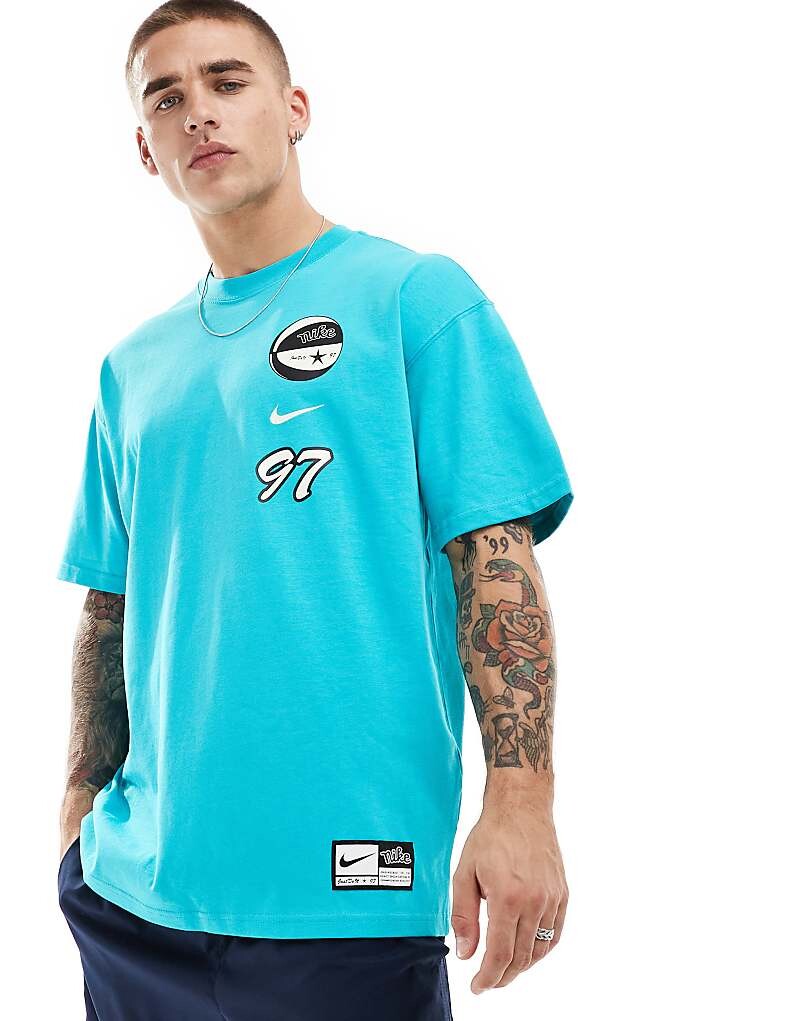 

Бирюзовая футболка с графическим рисунком Nike Basketball '97