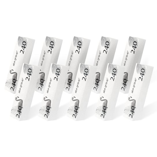 Блоки для полировки ногтей Aba Group, белые, 240/240, набор из 10 шт.