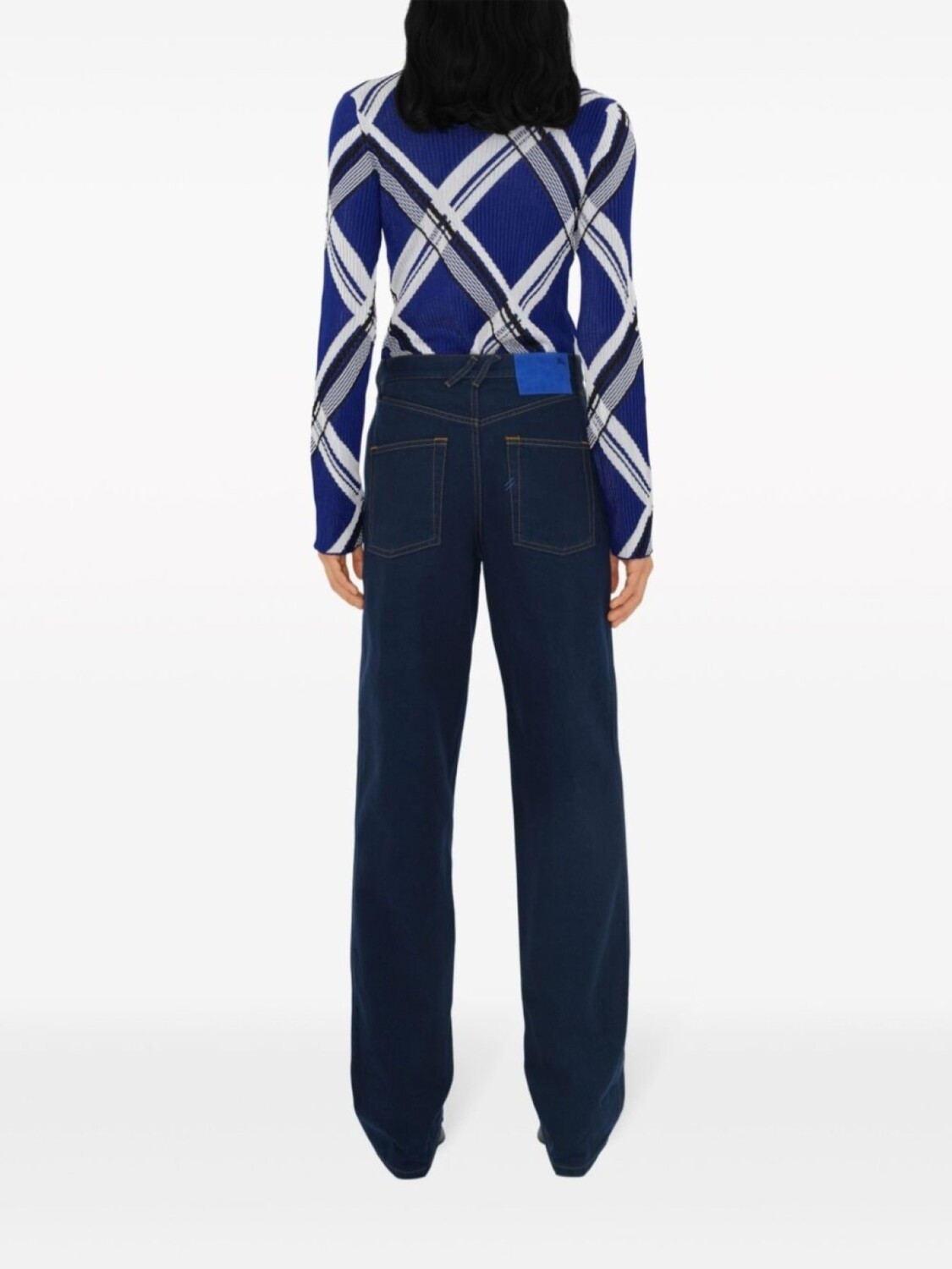 

Клетчатый джемпер Burberry, синий
