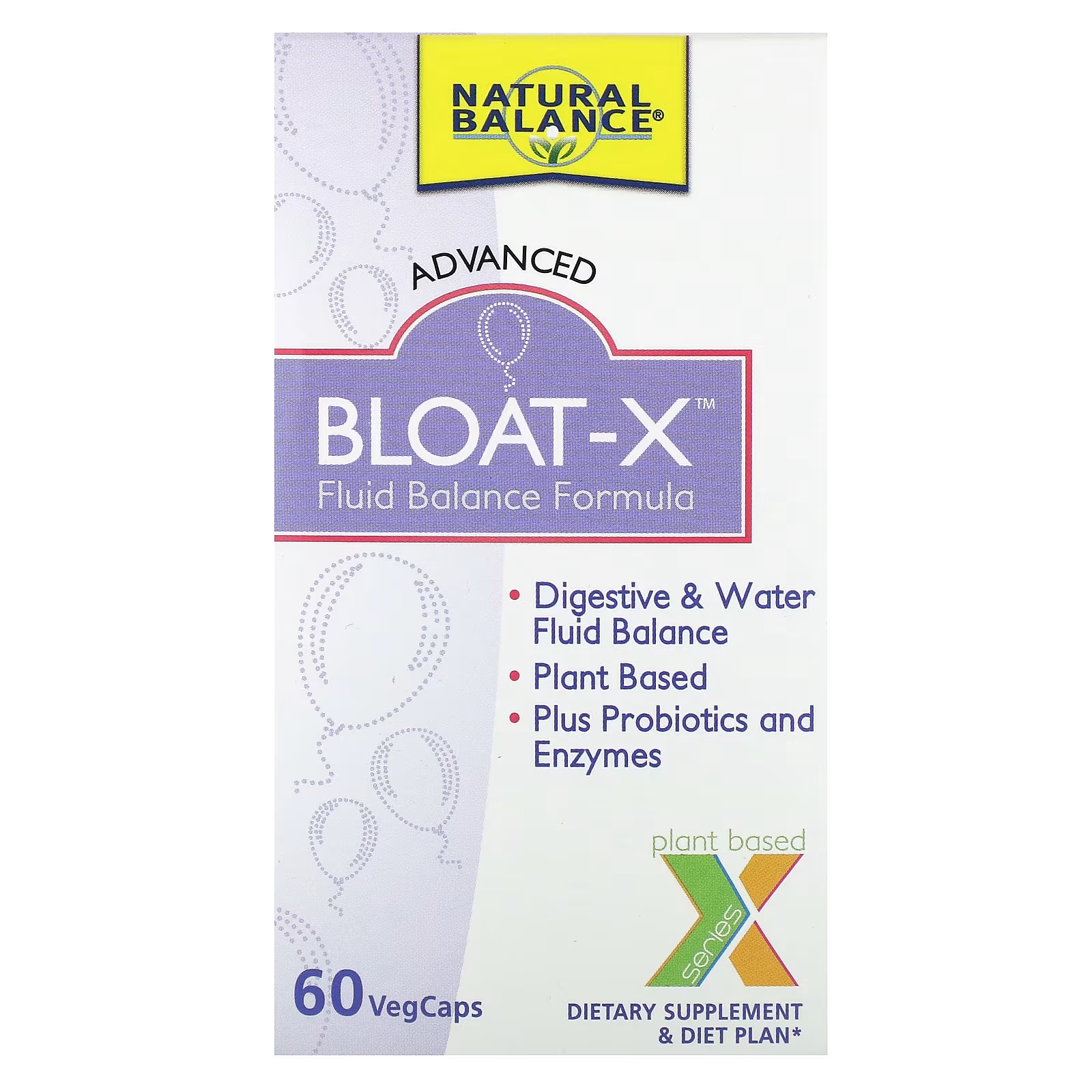Формула баланса жидкости Natural Balance Bloat-X, 60 растительных капсул natural balance happy sleeper 8 hr 60 растительных капсул