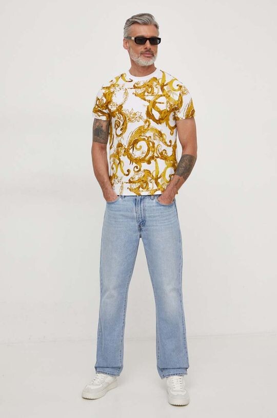 

Хлопковая футболка Versace Jeans Couture, белый