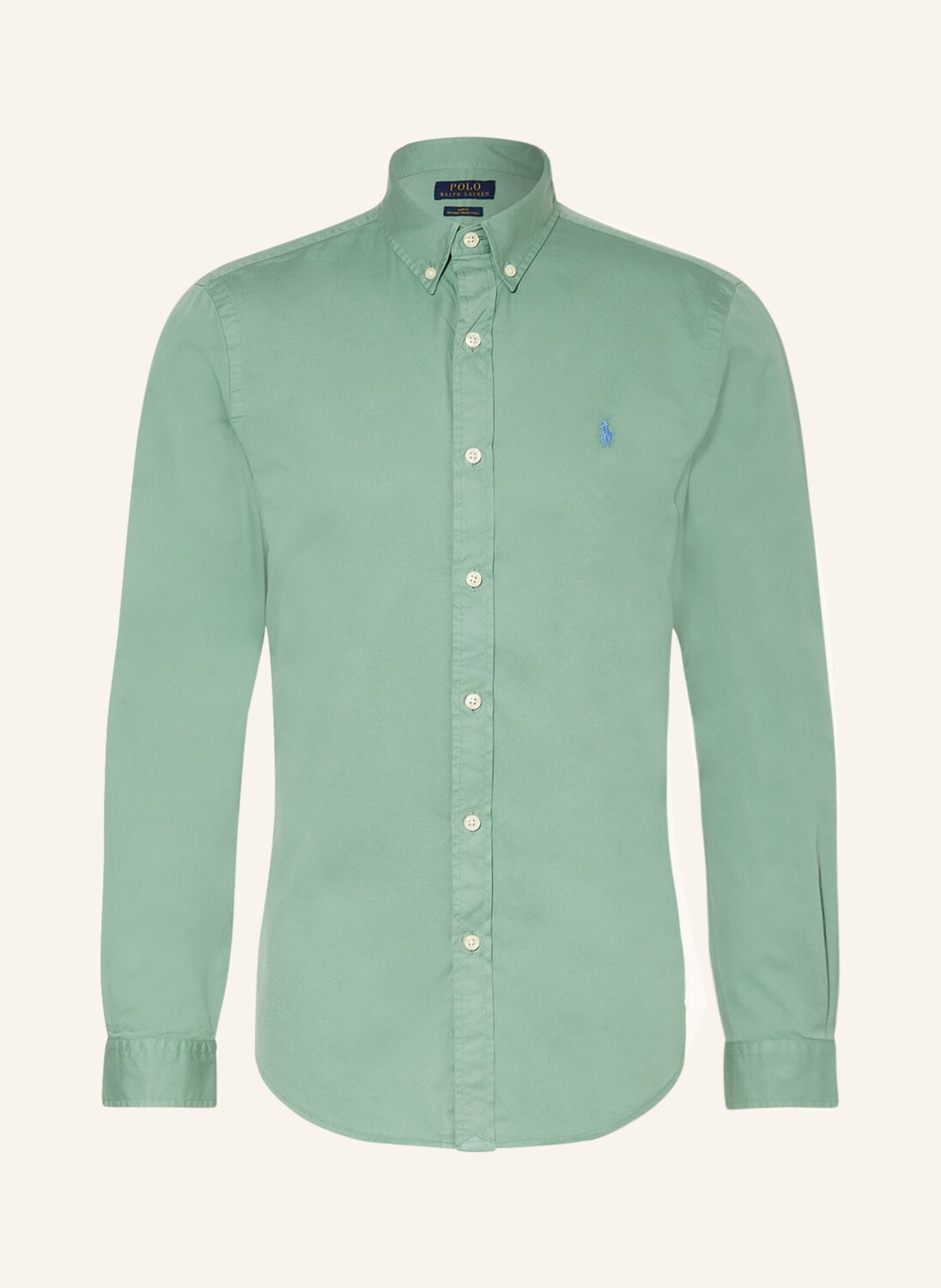 

Рубашка POLO RALPH LAUREN Slim Fit, светло-зеленый