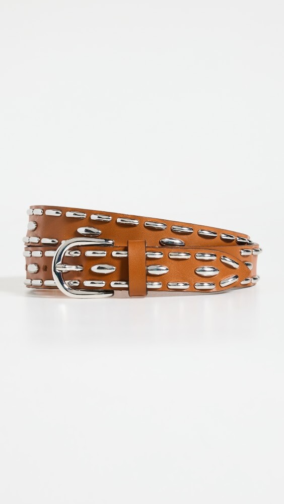 

Ремень Isabel Marant Big Studs Leather Zap, натуральный