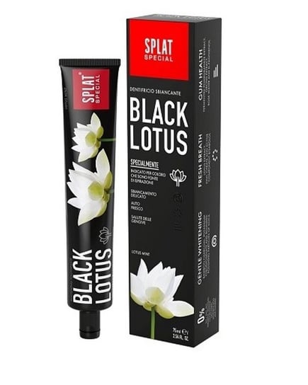 Черная отбеливающая зубная паста, 75 мл Splat, Black Lotus