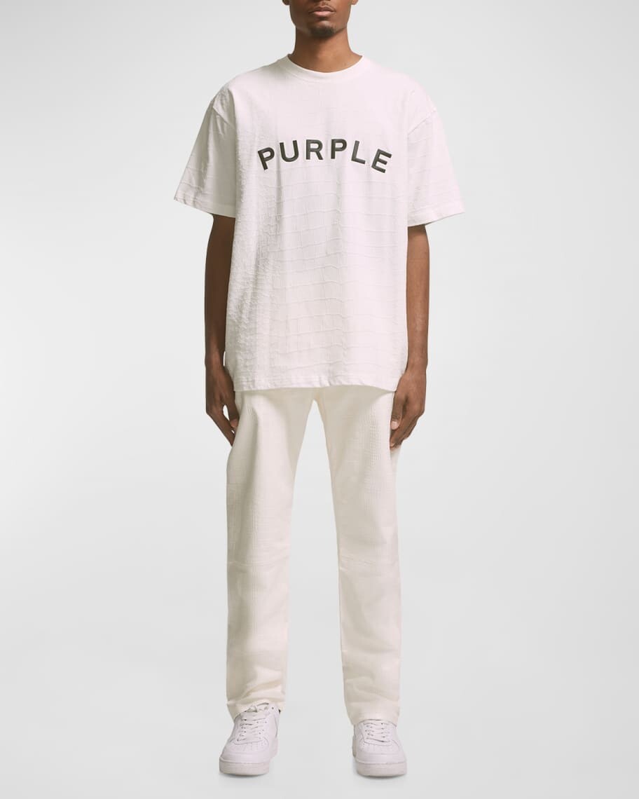 

Мужские кожаные брюки свободного кроя PURPLE, Серый