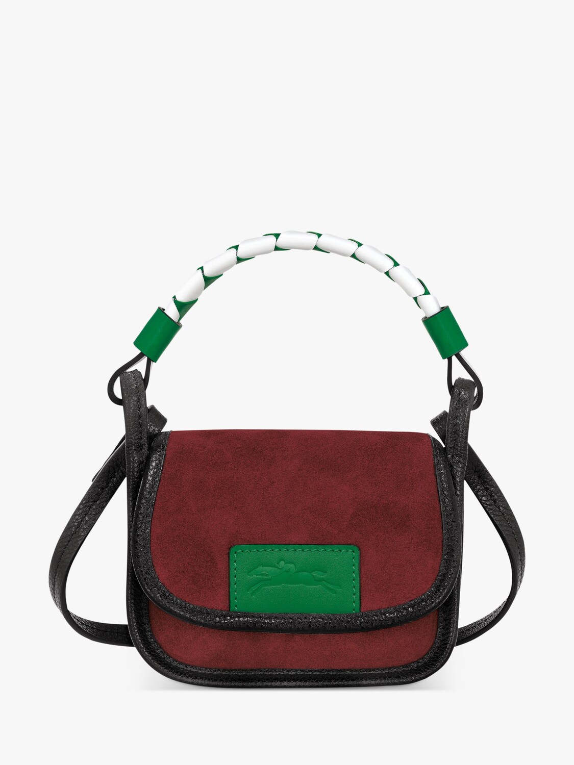 

Кошелек для монет из нубука с кружевом Le Foulonné Longchamp, красное дерево