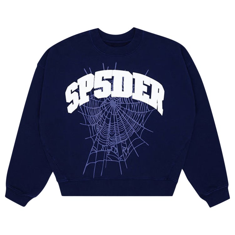 

Толстовка Sp5der Varsity Web Crewneck, синий