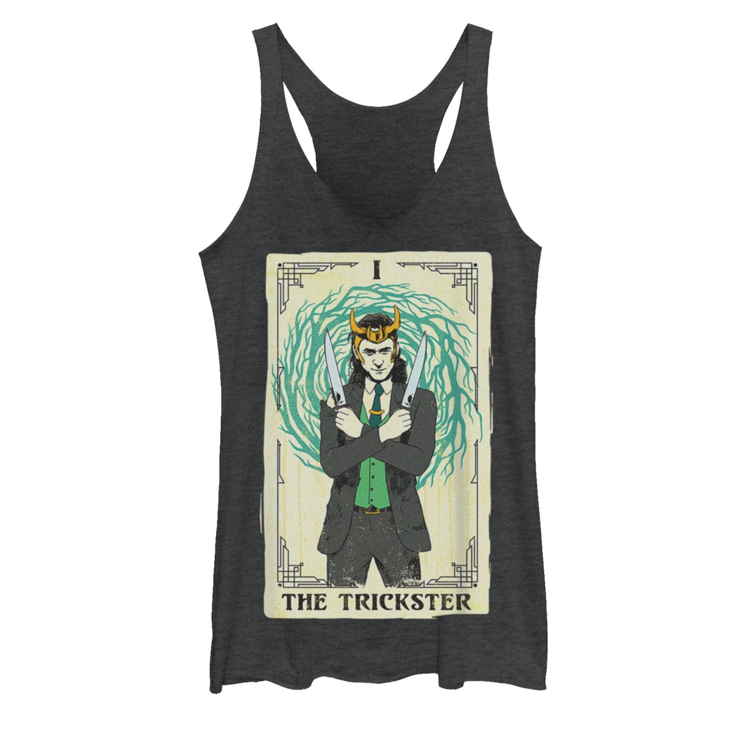 

Майка для подростков Marvel Loki Trickster Tarot Racerback Licensed Character