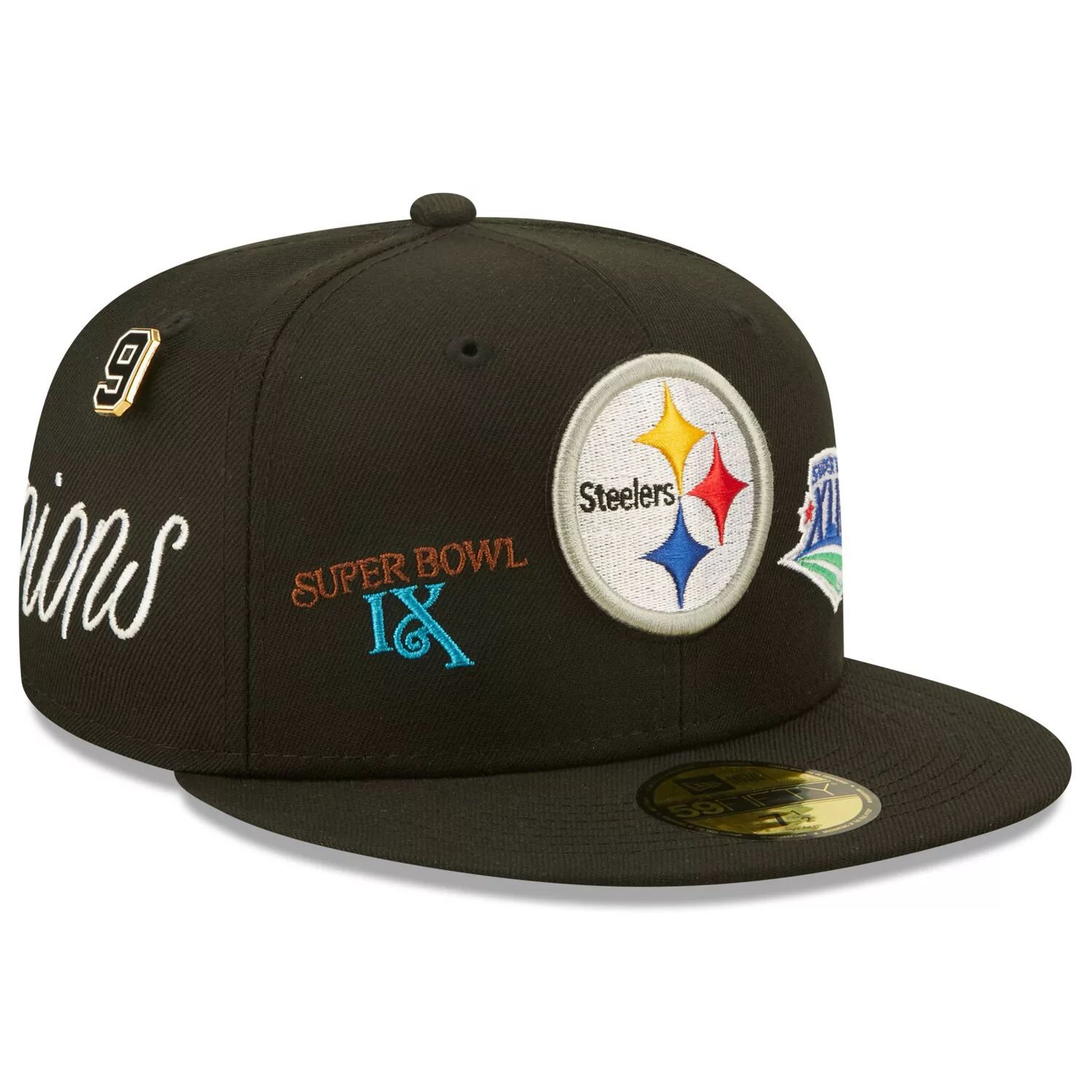 

Мужская облегающая шляпа New Era Black Pittsburgh Steelers Historic Champs 59FIFTY