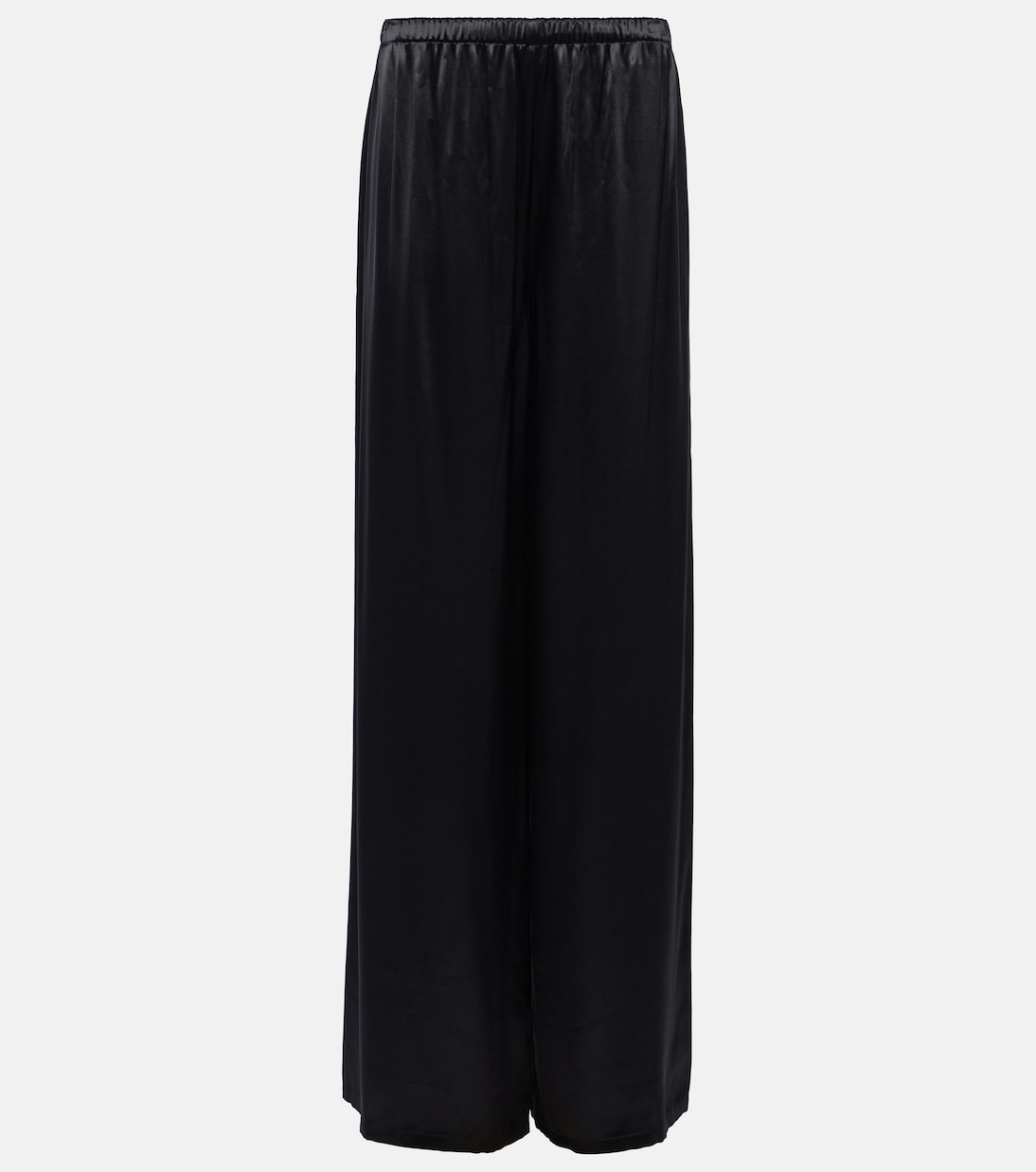 цена Атласные пижамные брюки широкого кроя Ferragamo, черный