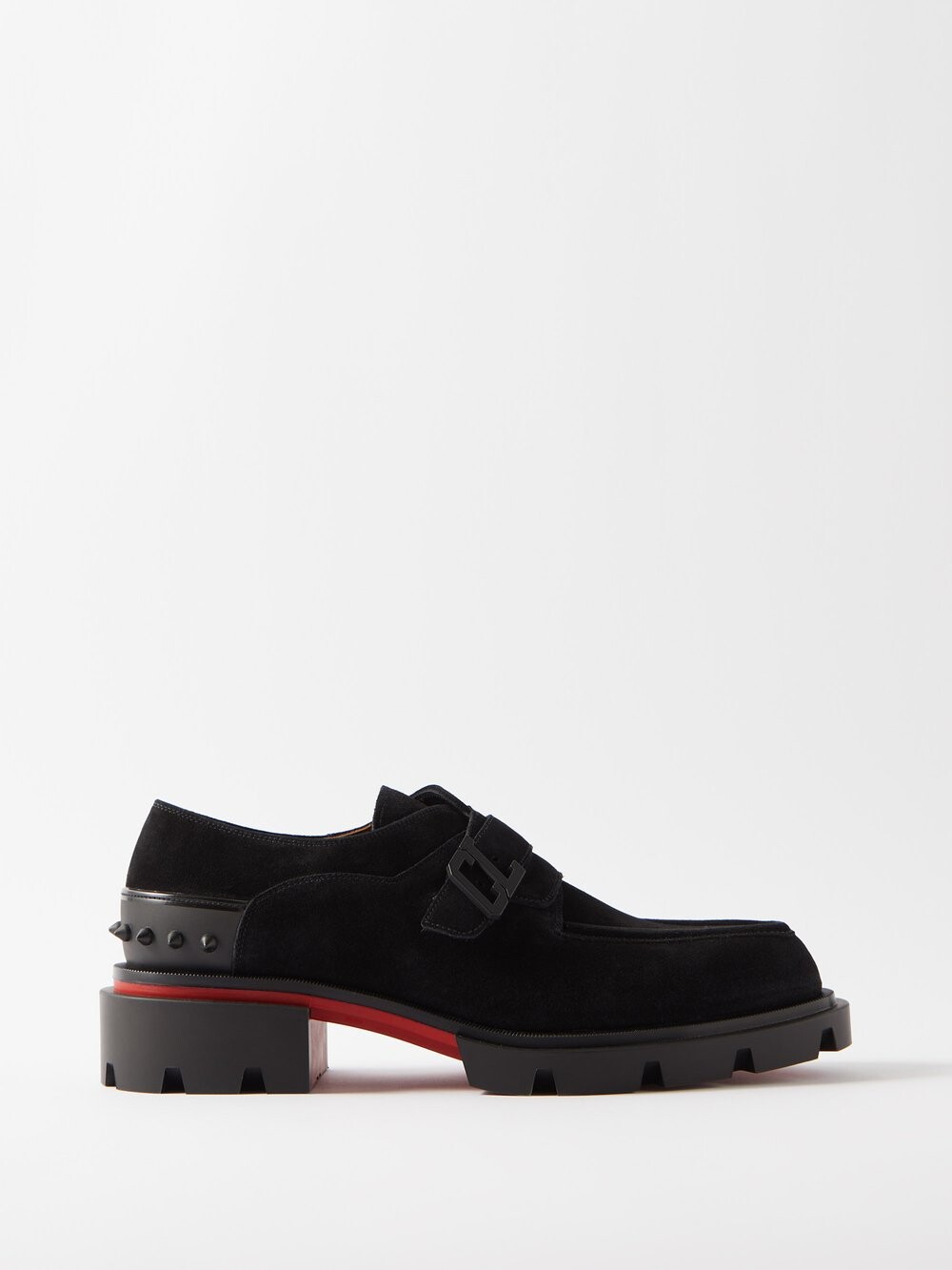 

Наши замшевые туфли монки georges Christian Louboutin, черный