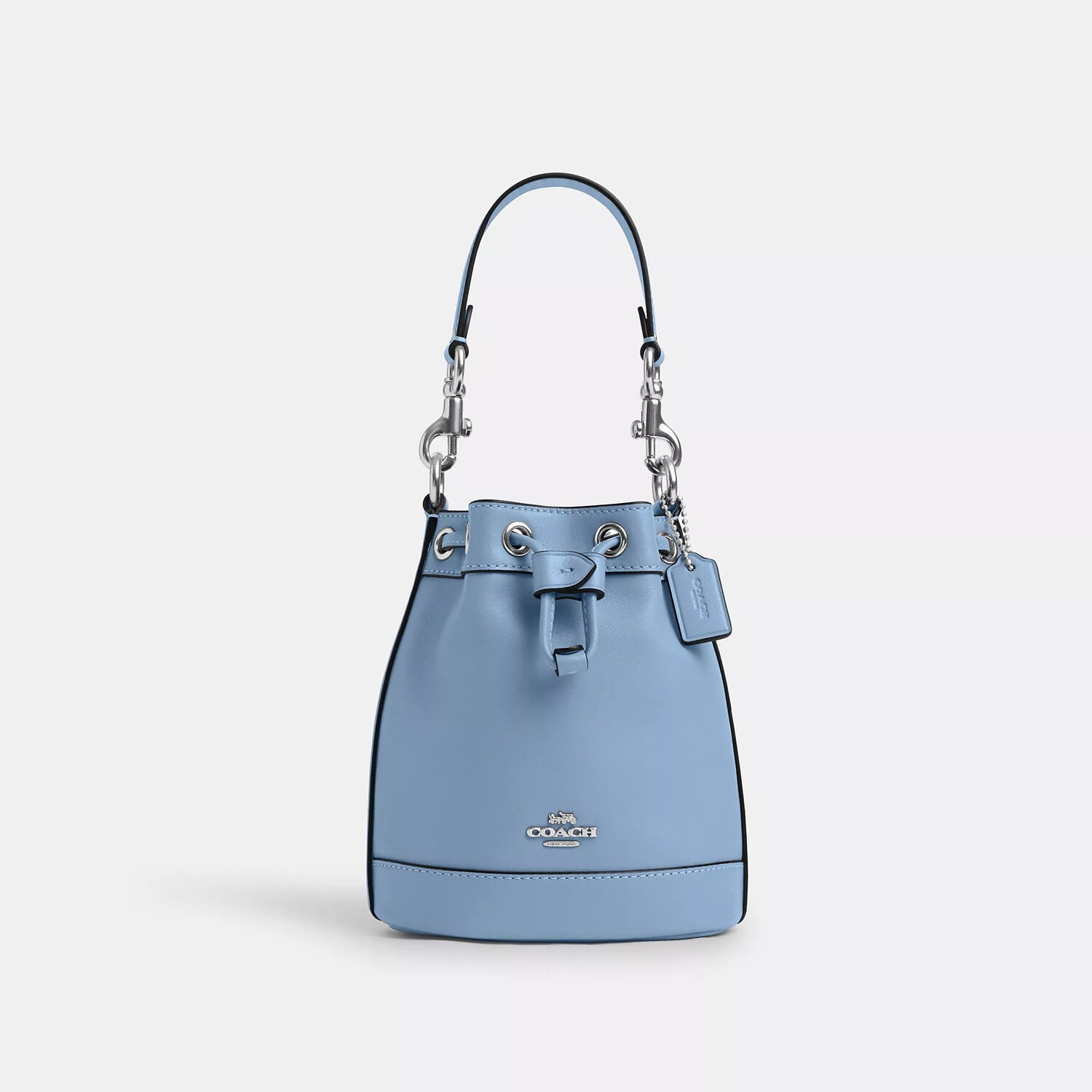 

Миниатюрная сумка-ведро Coach Outlet, цвет Silver/Cornflowr/Field Flora
