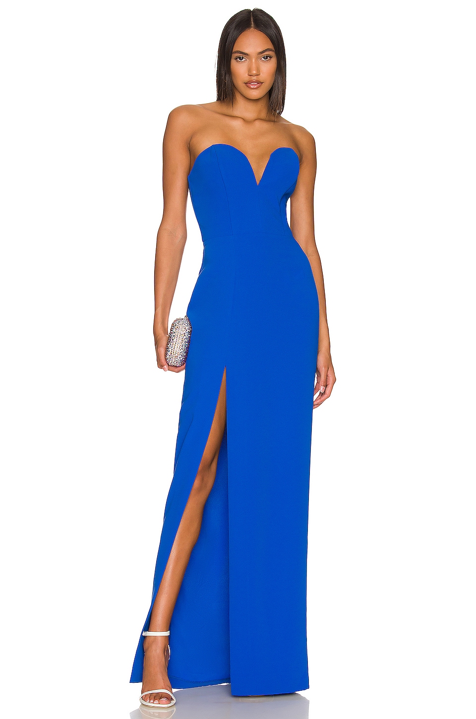 Платье Amanda Uprichard x REVOLVE Cherri Gown, цвет Cobalt