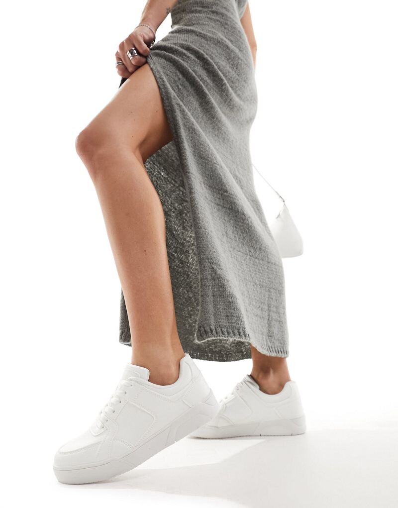 

Белые кроссовки на шнуровке ASOS DESIGN Digit