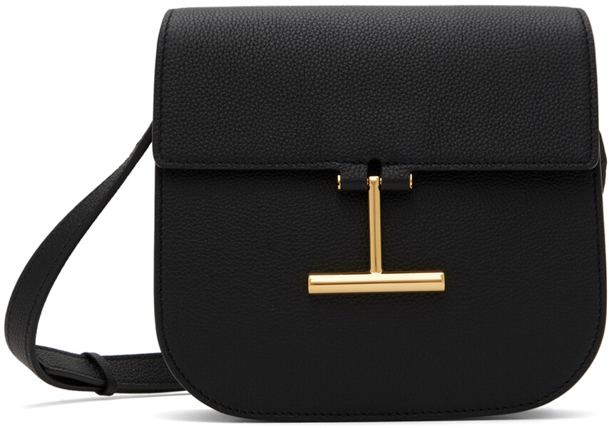 

Миниатюрная сумка через плечо Tara черного цвета из зернистой кожи Tom Ford