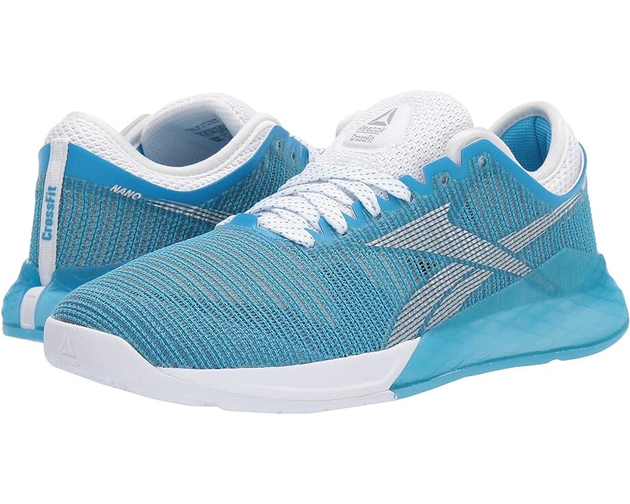 

Кроссовки Reebok Nano 9, цвет White/Bright Cyan/Silver Metallic