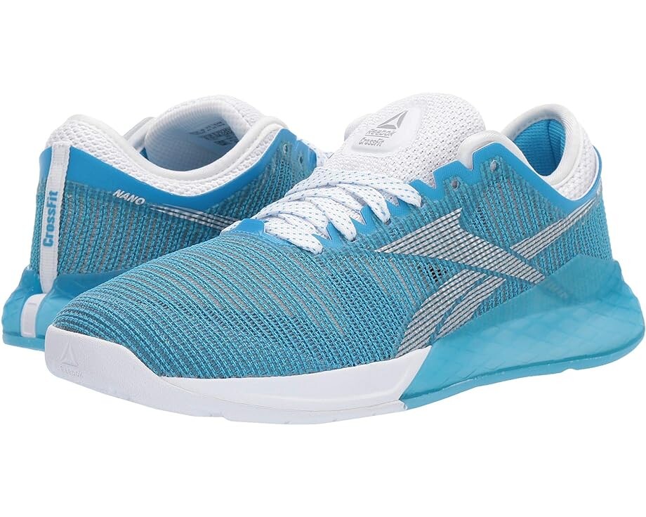 Кроссовки Reebok Nano 9, цвет White/Bright Cyan/Silver Metallic