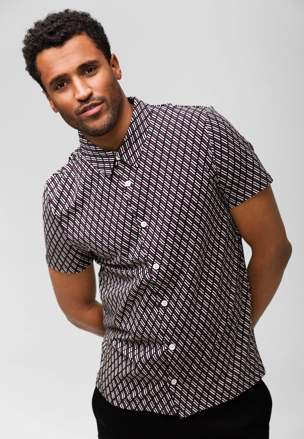 

Рубашка YOU MAKE LIFE SO GOOD WITH GEOMETRIC PATTERN 4funkyflavours, цвет brown