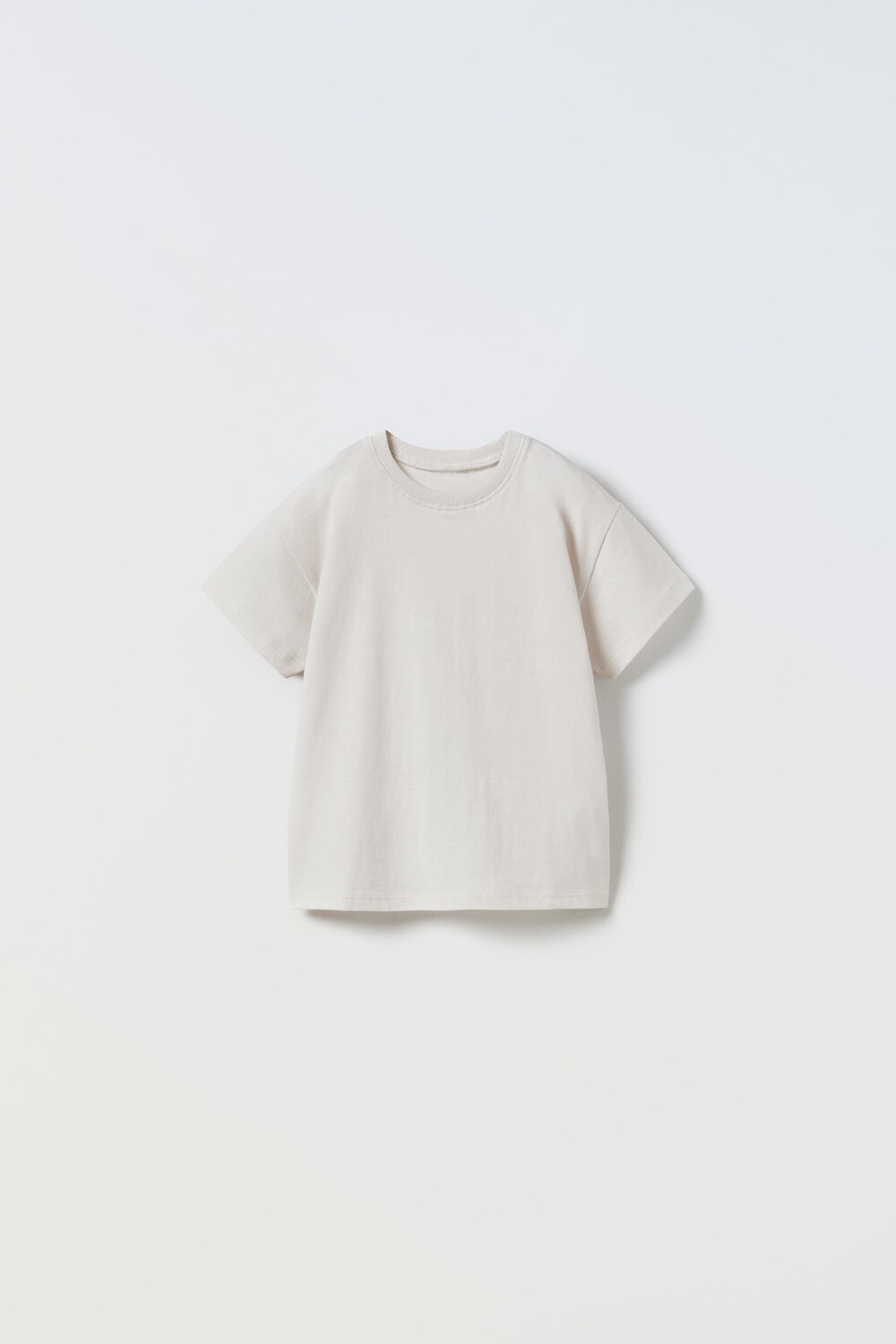 

Одноцветная футболка Zara, камень