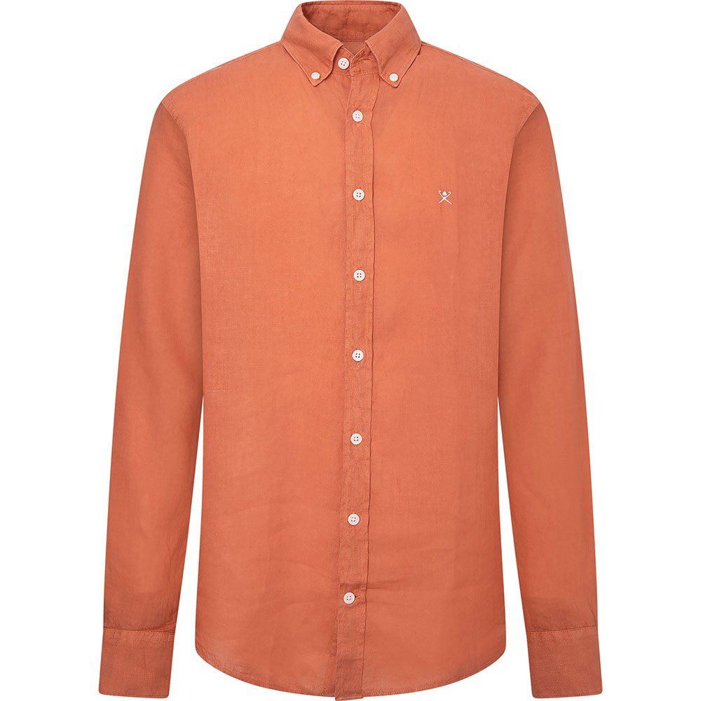 Рубашка с длинным рукавом Hackett Garment Dyed B, оранжевый