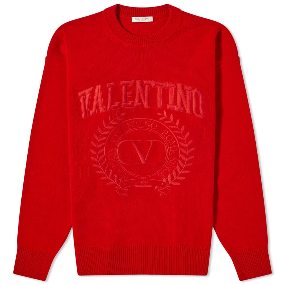 

Свитер с круглым вырезом Valentino Crest, красный