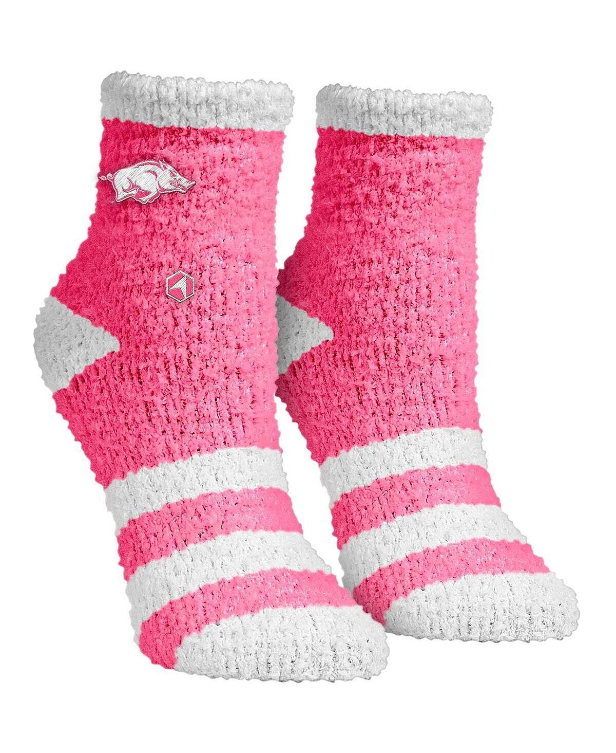 

Женские носки Розовые Arkansas Razorbacks Fuzzy Crew Socks Rock 'Em, розовый