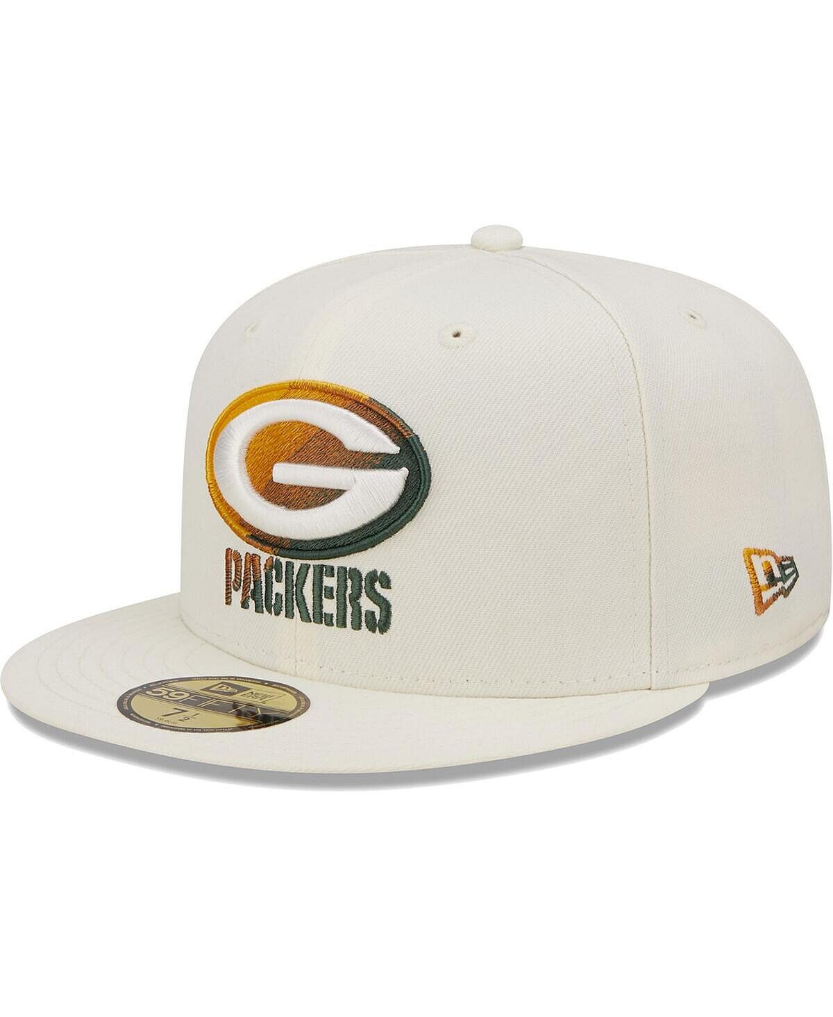 

Мужская кремовая приталенная шляпа Green Bay Packers Chrome Color Dim 59FIFTY New Era