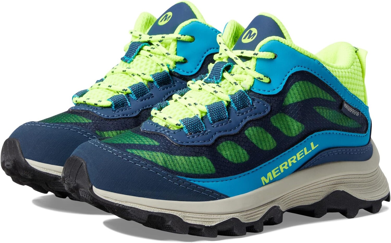 

Походная обувь водонепроницаемая Moab Speed Mid Waterproof Merrell, цвет Navy/High Viz