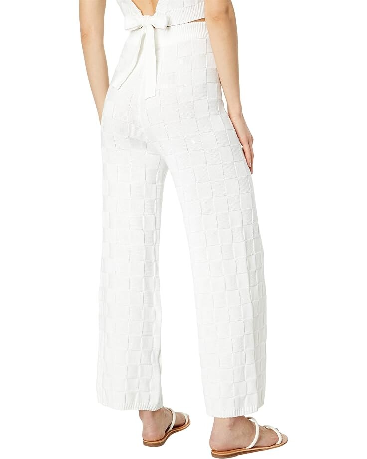 

Брюки WAYF Wide Leg Culotte, цвет Ivory Checker