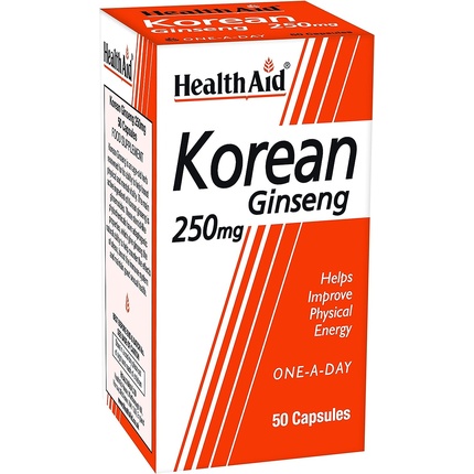 Корейский женьшень 250 мг 50 капсул, Healthaid корейский женьшень 250 мг 50 капсул healthaid