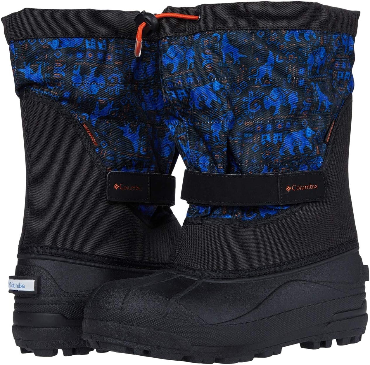 

Зимние ботинки Powderbug Plus II Print Columbia, цвет Black/Tangy Orange