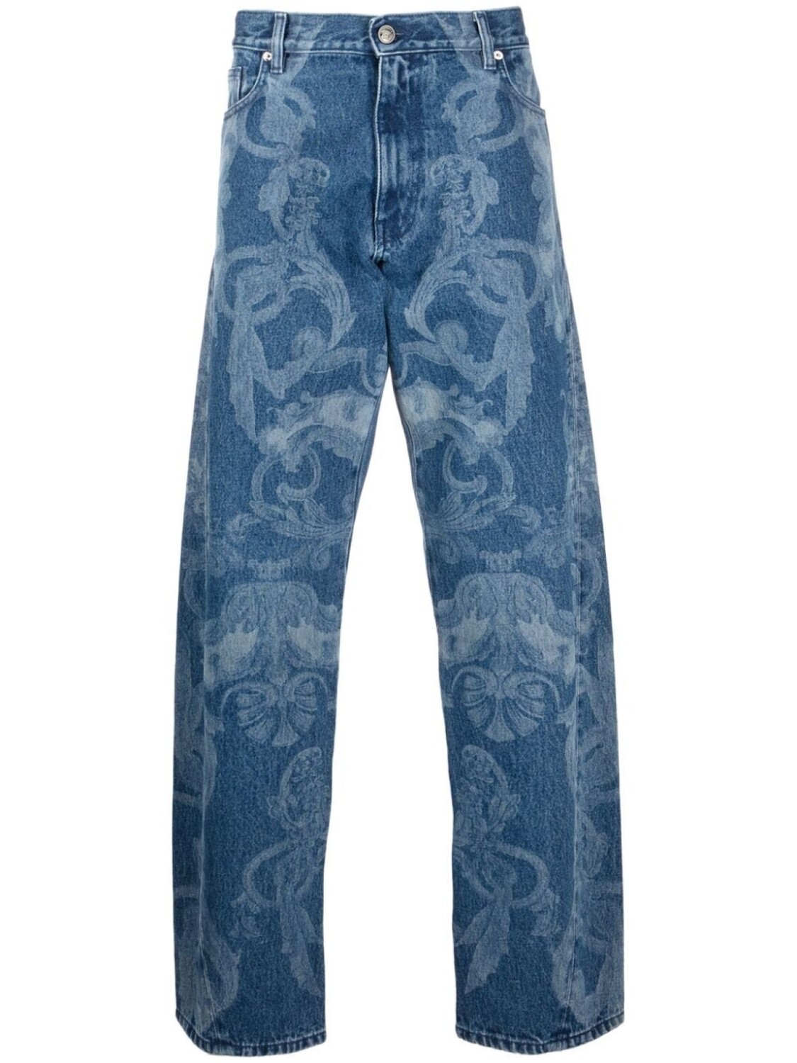 

Versace прямые джинсы Silver Baroque, синий