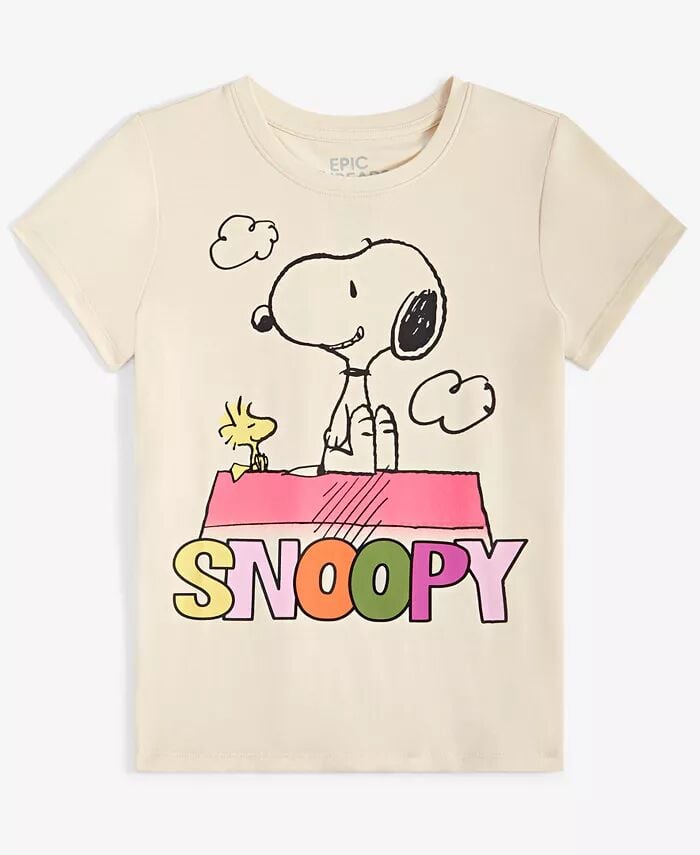 

Футболка с рисунком Snoopy House для девочек Epic Threads, белый